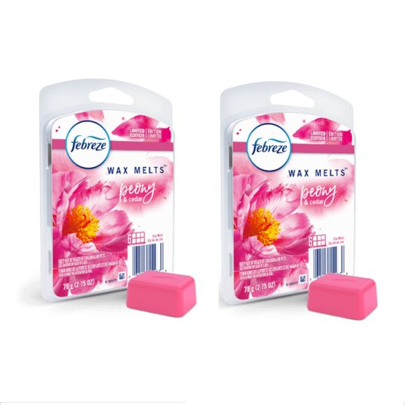 Febreze Other - Febreze Wax Melts: Limited Edition Peony & Cedar Wax Melts 2 Packs of 6